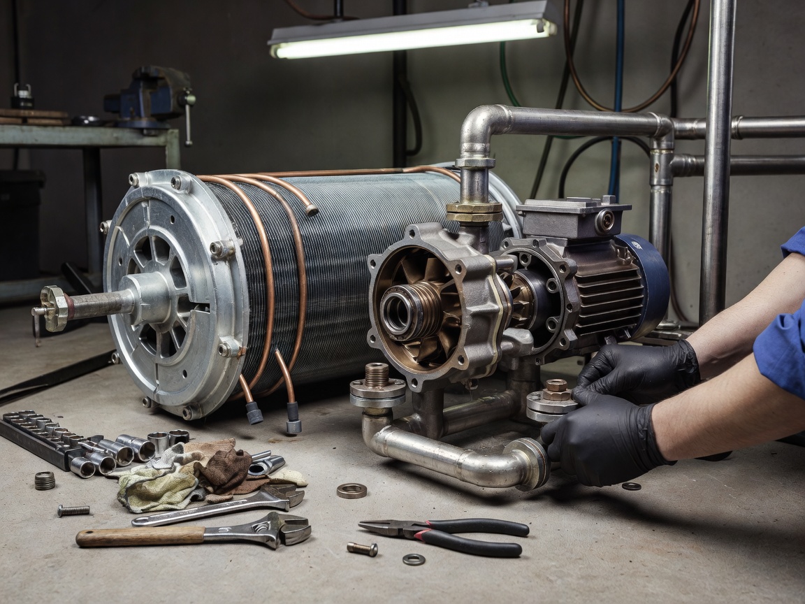 Mechanical components under repair